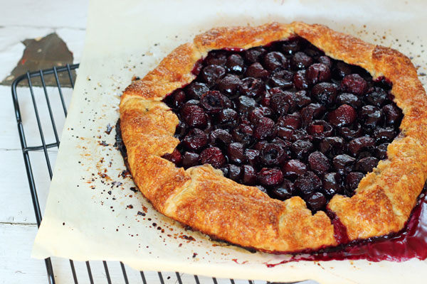 Rustic Sweet Cherry Galette making