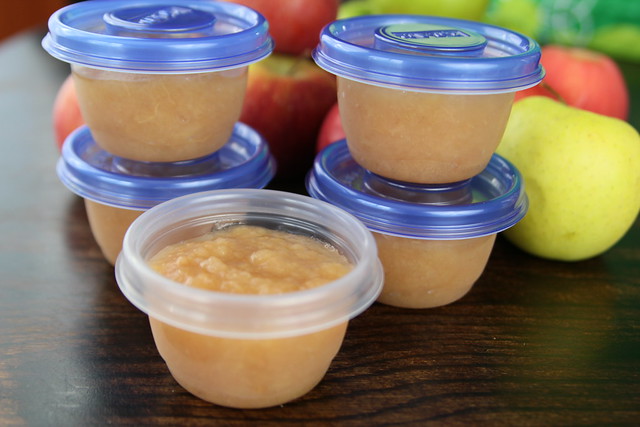 apple sauce freezing in container