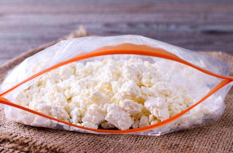 cottage cheese in freezer bag