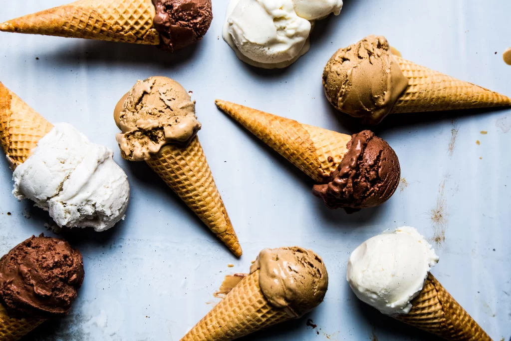 grainy vegan ice-cream-in cone-cookingthursday.com