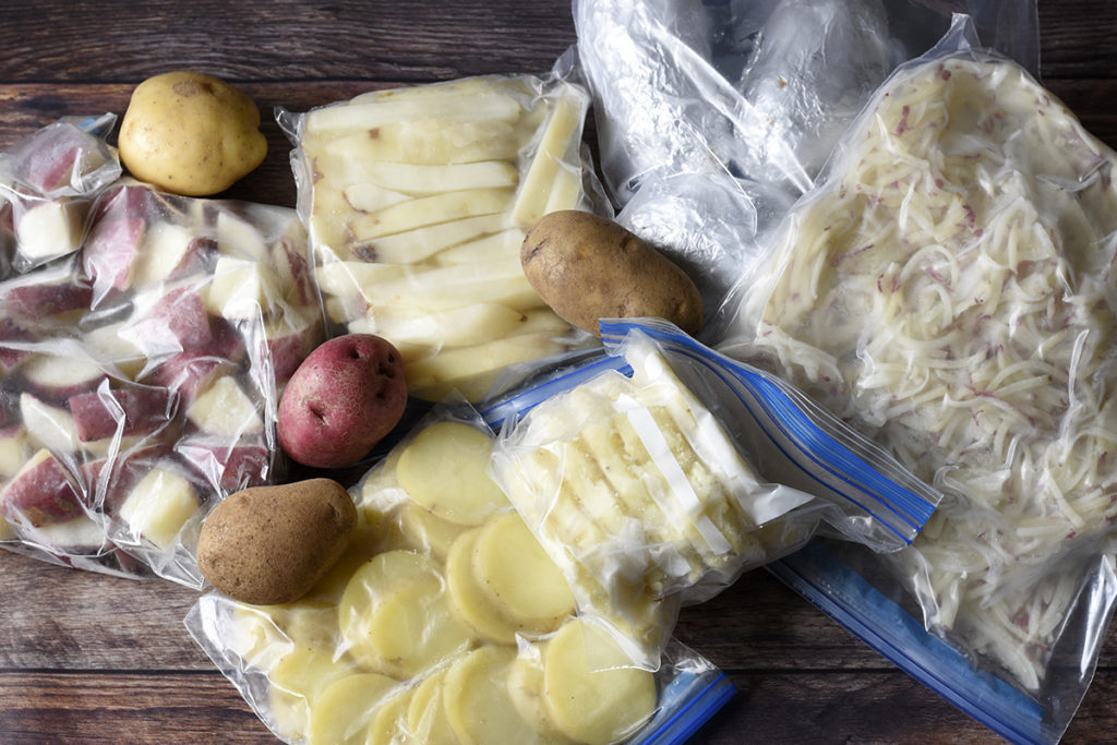 freezing potato salad in freezer-cookingthursday.com