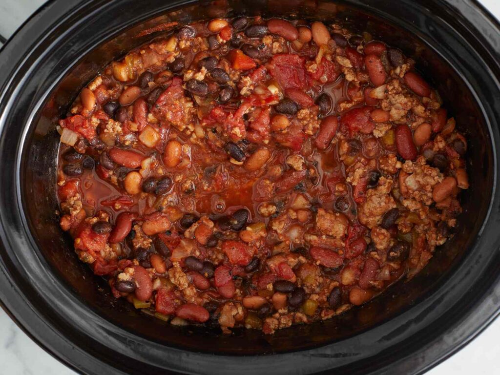 crockpot made black bean chili recipe-cookingthursday.com