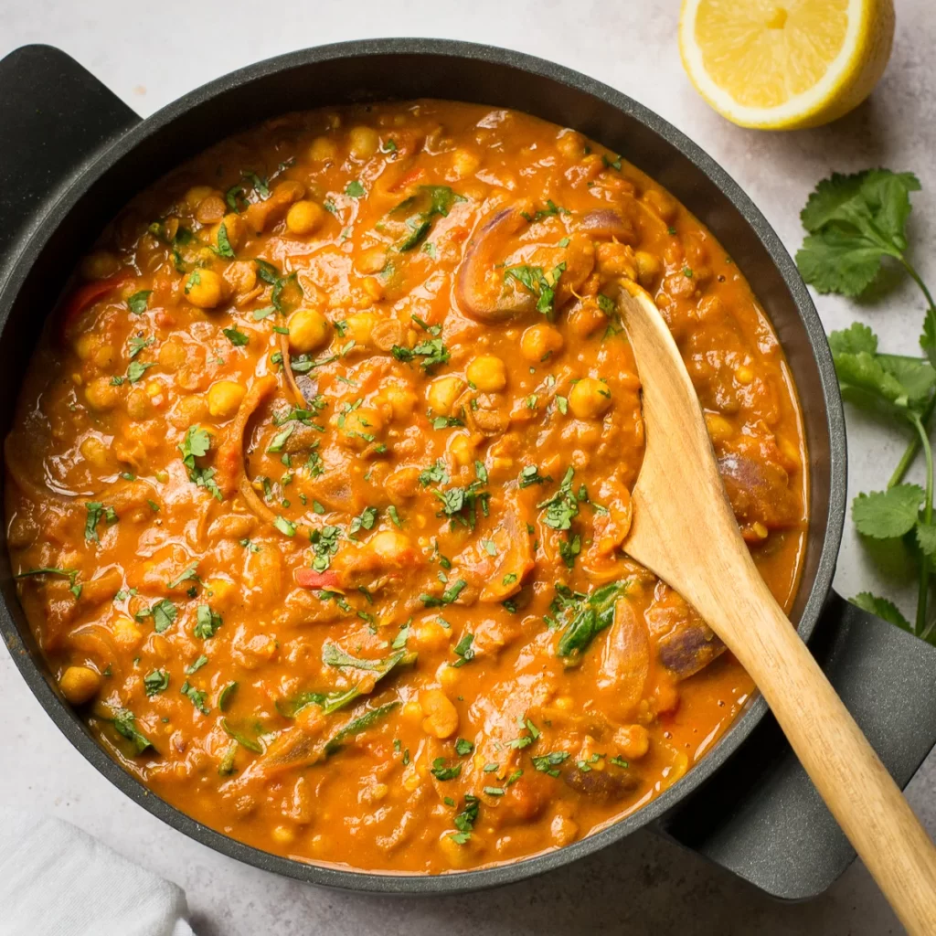 lentil curry in bowl for serving-cookingthursday.com